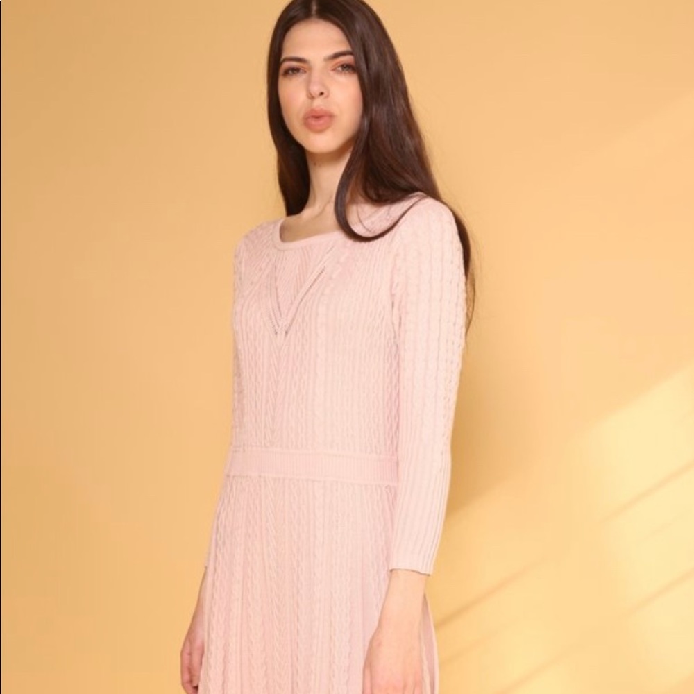 INTENTIONALLY ___ ARCHIVE 0282 CK KNIT DRESS ROSE - Picture 3 of 4